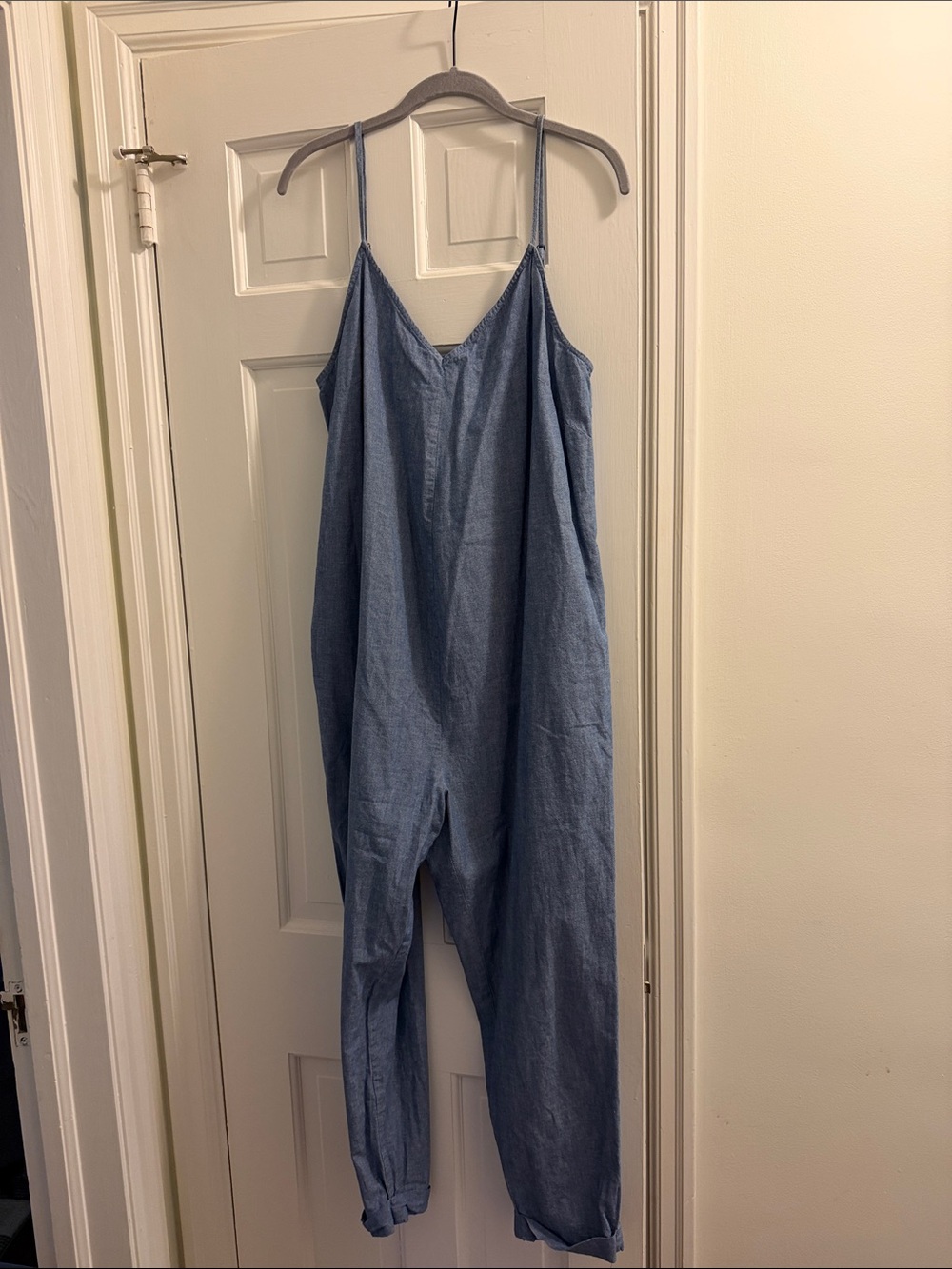 Hatch Maternity Chambray Blue Jumpsuit Size 2 Medium
